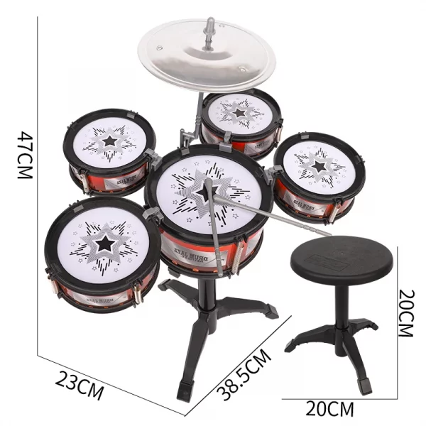 Simulation Drum Set Junior Drums Kit - Image 3