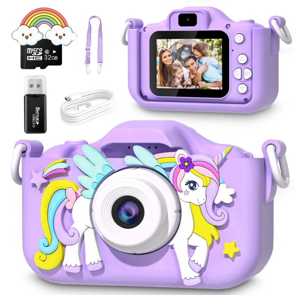 Kids Mini Camera Cartoon Unicorn Toy