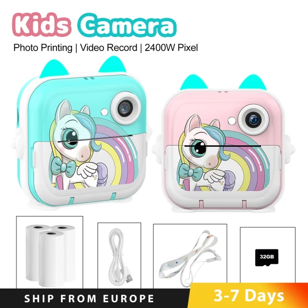 Children HD Digital Camera Instant Print