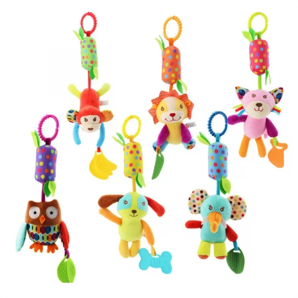 Good Quality Newborn Baby Rattles Plush Stroller Cartoon Animal Toys Baby Mobiles Hanging Bell Educational Baby Toys 0-24 Months - Image 4