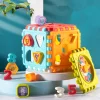 Montessori Game Baby Activity Cube Shape Match Sorter Box Color Number Clock Math Kit Educational Interactive Toys For Kids Gift - Image 2