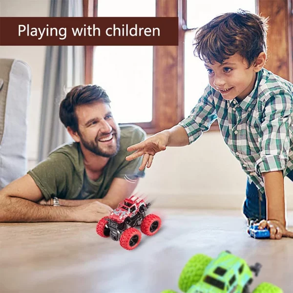 Pull Back Toy Car Inertial Rotation Car Four-wheel Drive Off-road Vehicle SUV Racing Power Car Children's Toy CarGift - Image 5