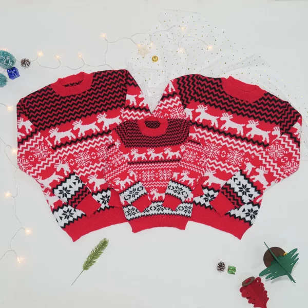 Women Men Boys Girls Christmas Sweaters Adults Kids Matching Outfits Warm Thick Jumper Loose Soft Pullover Tops Xmas Family Look - Image 4