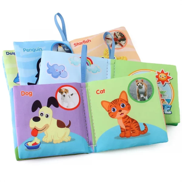Baby Soft Cloth Book for Newborns 0-12 Months 3D Book Animal Family Cognitive Montessori Early Educational Toys for Kids Gift - Image 5