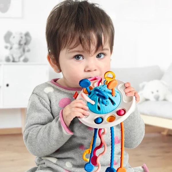 Baby Montessori Toys Pull String Sensory Toys Baby 6 12 Months Silicone Develop Teething Activity Toys for Kids Educational Toys - Image 2