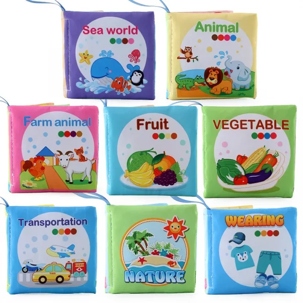 Baby Soft Cloth Book for Newborns 0-12 Months 3D Book Animal Family Cognitive Montessori Early Educational Toys for Kids Gift - Image 4
