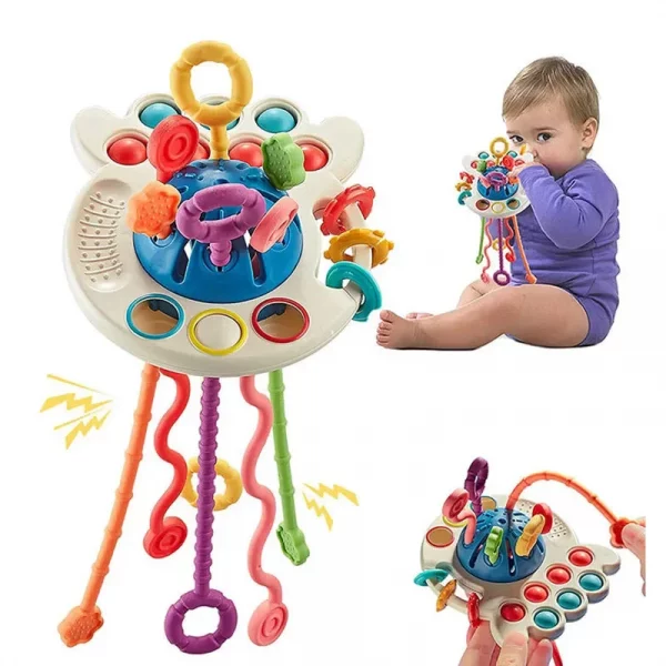 Baby Montessori Toys Pull String Sensory Toys Baby 6 12 Months Silicone Develop Teething Activity Toys for Kids Educational Toys - Image 4
