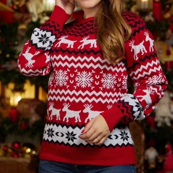 Women Men Boys Girls Christmas Sweaters Adults Kids Matching Outfits Warm Thick Jumper Loose Soft Pullover Tops Xmas Family Look - Image 3