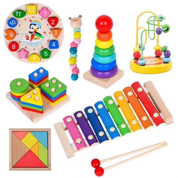 Montessori Wooden Toys for Babies 1 2 3 Years Boy Girl Gift Baby Development Games Wood Puzzle for Kids Educational Learning Toy - Image 2