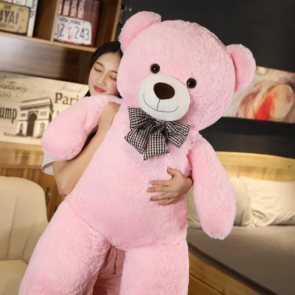105/130cm 3 Colors Teddy Bear with Bow-knot Giant Stuffed Animals Bear Plush Toys Doll Pillow Kids Lovers Birthday Baby Gift - Image 6