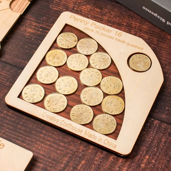 Creative Penny Coin Puzzle IQ Challenge Games Brain Teasers For Adults And Children Collection Gifts Juegos De Mesa Divertidos - Image 5