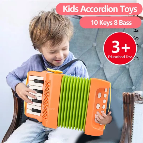 Accordion for Kids Musical Indoor and Outdoor Playing Musical Instrument Educational Toys Gifts for Toddlers Boys Girls - Image 3