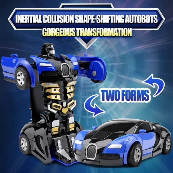Transform CarRobot Model Car.Automatic Deformation Push and Go Car Vehicle Toy Race Car.Toys Easter Gifts for Boys - Image 4