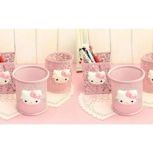 Hello Kitty Sanrio animation peripheral cartoon children's pen holder creative kawaii desktop storage box ornaments wholesale - Image 2