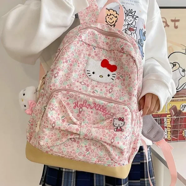 Hello Kitty Kawaii Girls Bagpack Teenagers Women Travel Backpack Kids School Book Bags Mochila Escolar - Image 6
