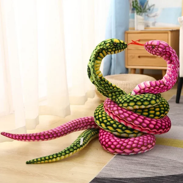 Simulation Snake Plush Toys Lifelike Giant Stuffed Animal Snake Cobra Python Soft Dolls Bithday Gifts Children's Toys Home Decor - Image 3