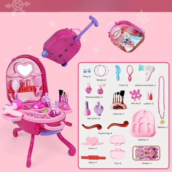 Play House Set Children's Dresser Toys Wholesale Girls Kindergarten Suitcase Birthday Gift Toys - Image 3