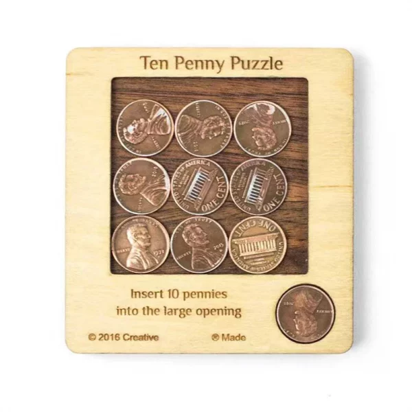 Creative Penny Coin Puzzle IQ Challenge Games Brain Teasers For Adults And Children Collection Gifts Juegos De Mesa Divertidos