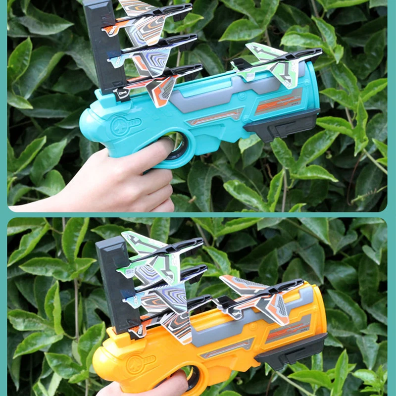 HOT!Airplane Launcher Bubble Catapult With 6 Small Plane Toy Funny Airplane Toys for Kids plane Catapult Gun Shooting Game Gift - Image 5