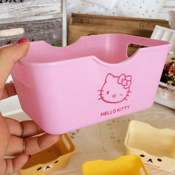 Sanrio Hello Kitty Cartoon Organizer Box Cute Desktop Plastic Sundries Storage Case Cosmetics Sundry Jewelry Stationery Box Gift - Image 6