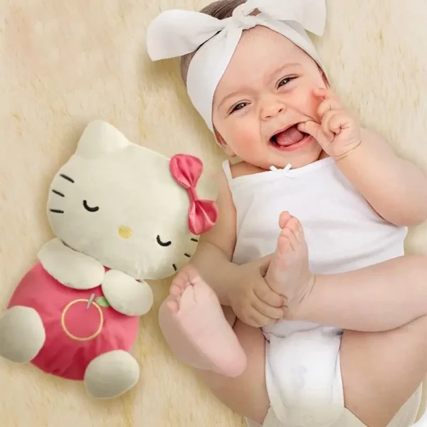 Sleeping Hello Kitty Baby Sleep Companion Sound Soothing Music Kawaii Plush Toy With Air Bag Breathing Light Doll Breathing Toy - Image 5