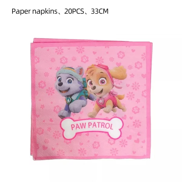 Pink Paw Patrol Girls Party Supplies Dogs Skye Balloons Cup Plate Tablecloth Toys Sticker Baby Shower Happy Birthday Decorations - Image 5