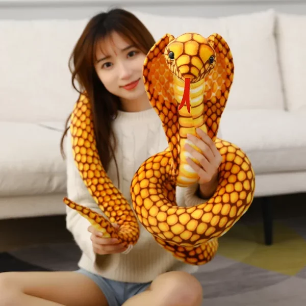 Simulation Snake Plush Toys Lifelike Giant Stuffed Animal Snake Cobra Python Soft Dolls Bithday Gifts Children's Toys Home Decor - Image 4