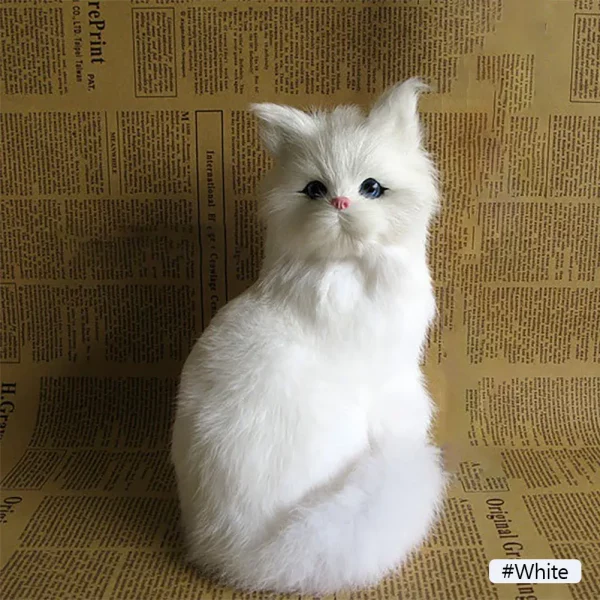 Simulation Mini Cat Cute Plush Cats Toy Children Birthday Gifts Creative Imitation Cat Ornaments Home Decoration Supplies - Image 5