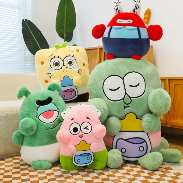 45/55cm Anime Spongebob Squarepants Patrick Star Squidward Eugene H. Krabs Gary Kawaii Stuffed Big Plush Toys Kid Birthday Gifts - Image 4