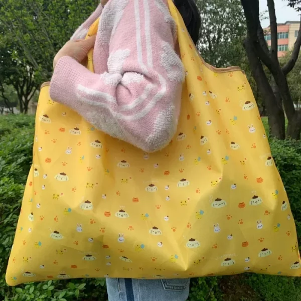 Hello Kitty Foldable Shopping Bag Large Capacity Women Handbag Eco-Friendly Storage Wrap Girls Boys Organizer Pouch Party Gift - Image 3