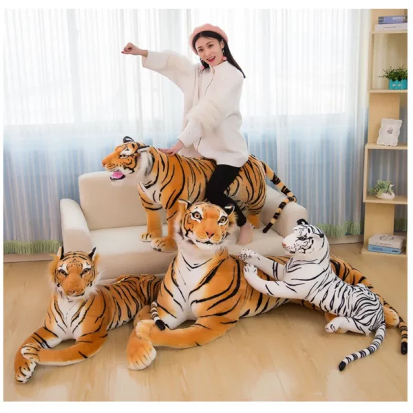 Length including tail Tiger Plush Toy Animals Doll Baby Kids Holiday gifts Soft Stuffed Toys Model Gifts toys for children - Image 6
