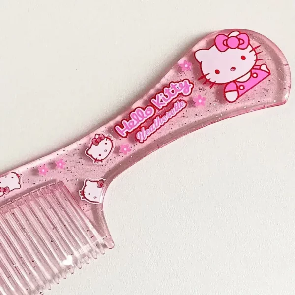 Sanrio Hello Kitty Cute Cartoon Comb Dense Tooth Comb Japanese Soft Girl Portable Makeup Comb Student Comb Hair Smooth Hair Comb - Image 2