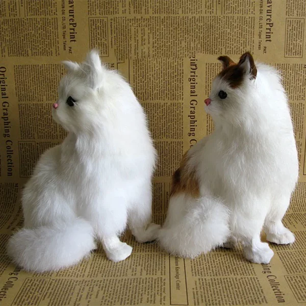 Simulation Mini Cat Cute Plush Cats Toy Children Birthday Gifts Creative Imitation Cat Ornaments Home Decoration Supplies - Image 4