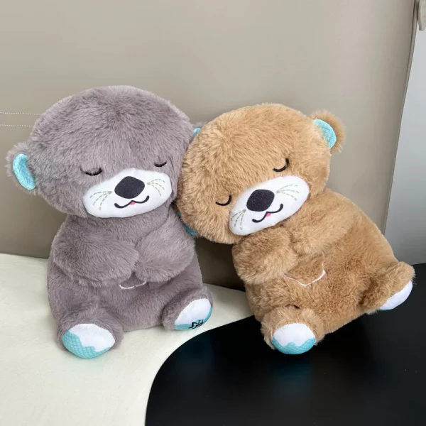 Wholesale In Stock koala breathing toy Teddy Plush Toy rabbit fur Otter Stuffed Toys Sleep Otter Plush for children - Image 4