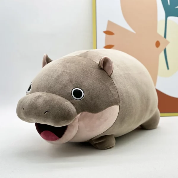Moo Deng Plush Toys Cute Soft Stuffed Cushion Cartoon Hippopotamus Pillow Home Decor Dolls For Kid Girl Birthday Christmas Gift