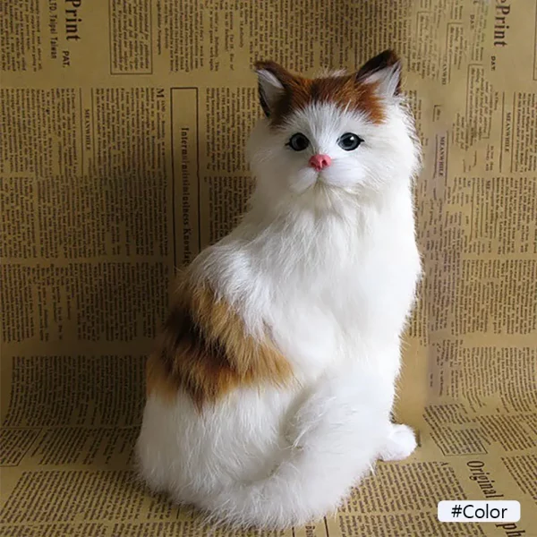 Simulation Mini Cat Cute Plush Cats Toy Children Birthday Gifts Creative Imitation Cat Ornaments Home Decoration Supplies - Image 6