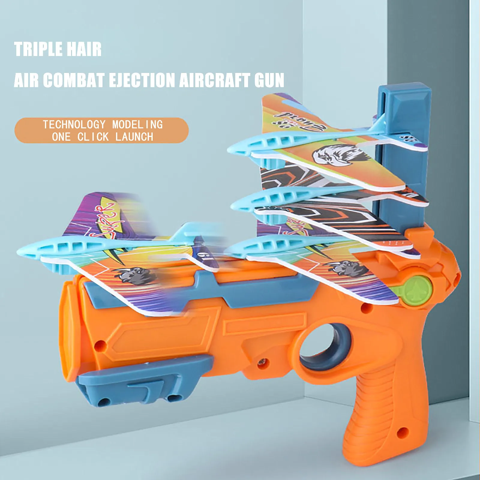 HOT!Airplane Launcher Bubble Catapult With 6 Small Plane Toy Funny Airplane Toys for Kids plane Catapult Gun Shooting Game Gift - Image 2