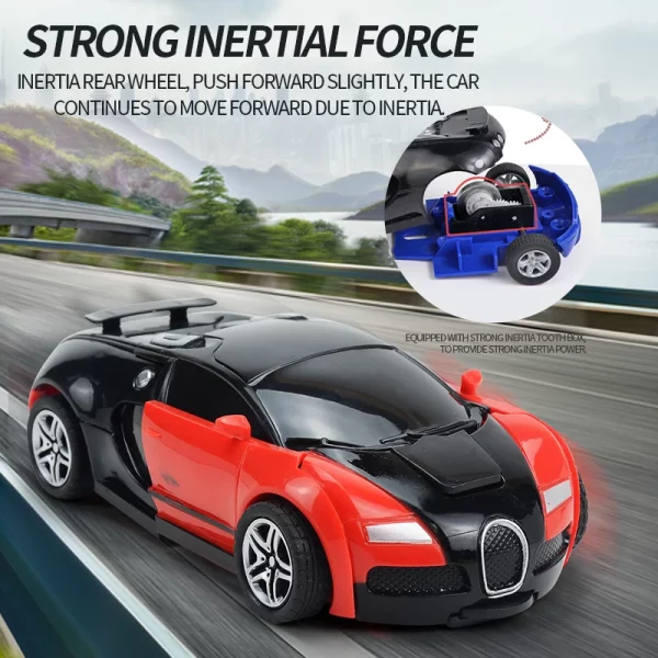 Transform CarRobot Model Car.Automatic Deformation Push and Go Car Vehicle Toy Race Car.Toys Easter Gifts for Boys - Image 5
