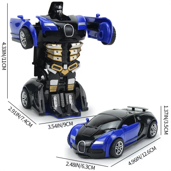 Transform CarRobot Model Car.Automatic Deformation Push and Go Car Vehicle Toy Race Car.Toys Easter Gifts for Boys - Image 6