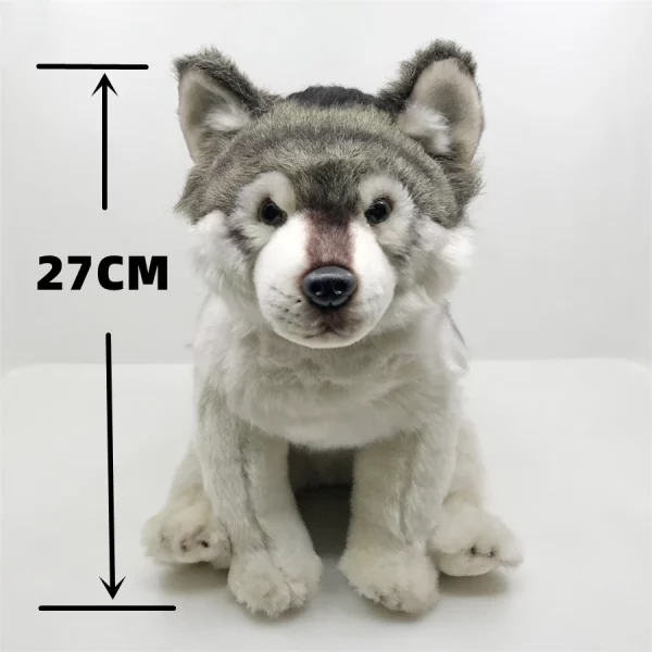 Coyote High Fidelity Anime Cute Gray Wolf Plushie Dog Plush Toys Lifelike Animals Simulation Stuffed Doll Kawai Toy Gifts Kids - Image 2
