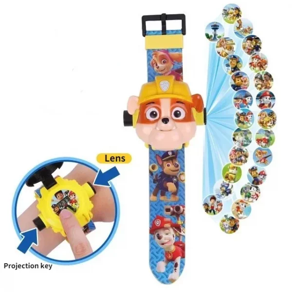 Paw Patrol 3D Projection Watch Action Figures Toys Set Chase Marshall Rocky Cartoon Patrol dog toy Anime Peripherals kids Gifts - Image 4