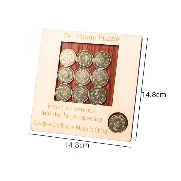 Creative Penny Coin Puzzle IQ Challenge Games Brain Teasers For Adults And Children Collection Gifts Juegos De Mesa Divertidos - Image 3