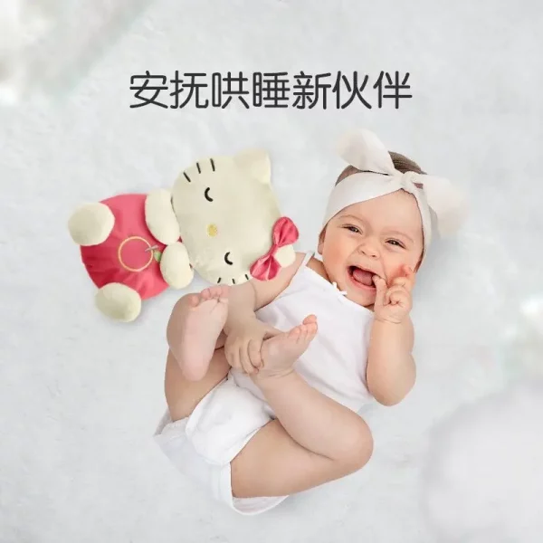 Sleeping Hello Kitty Baby Sleep Companion Sound Soothing Music Kawaii Plush Toy With Air Bag Breathing Light Doll Breathing Toy - Image 4