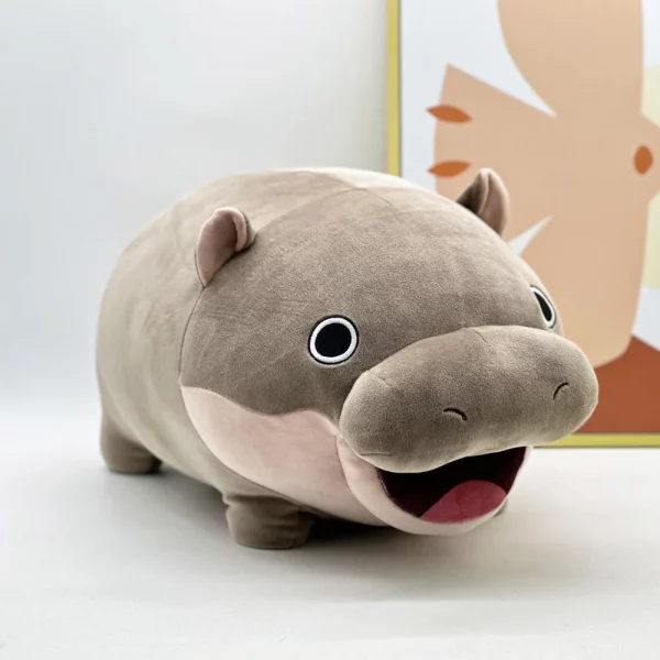 Moo Deng Plush Toys Cute Soft Stuffed Cushion Cartoon Hippopotamus Pillow Home Decor Dolls For Kid Girl Birthday Christmas Gift - Image 2
